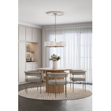 Aubrey Leather 6 Light Pendant
